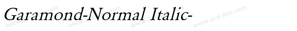 Garamond-Normal Italic字体转换